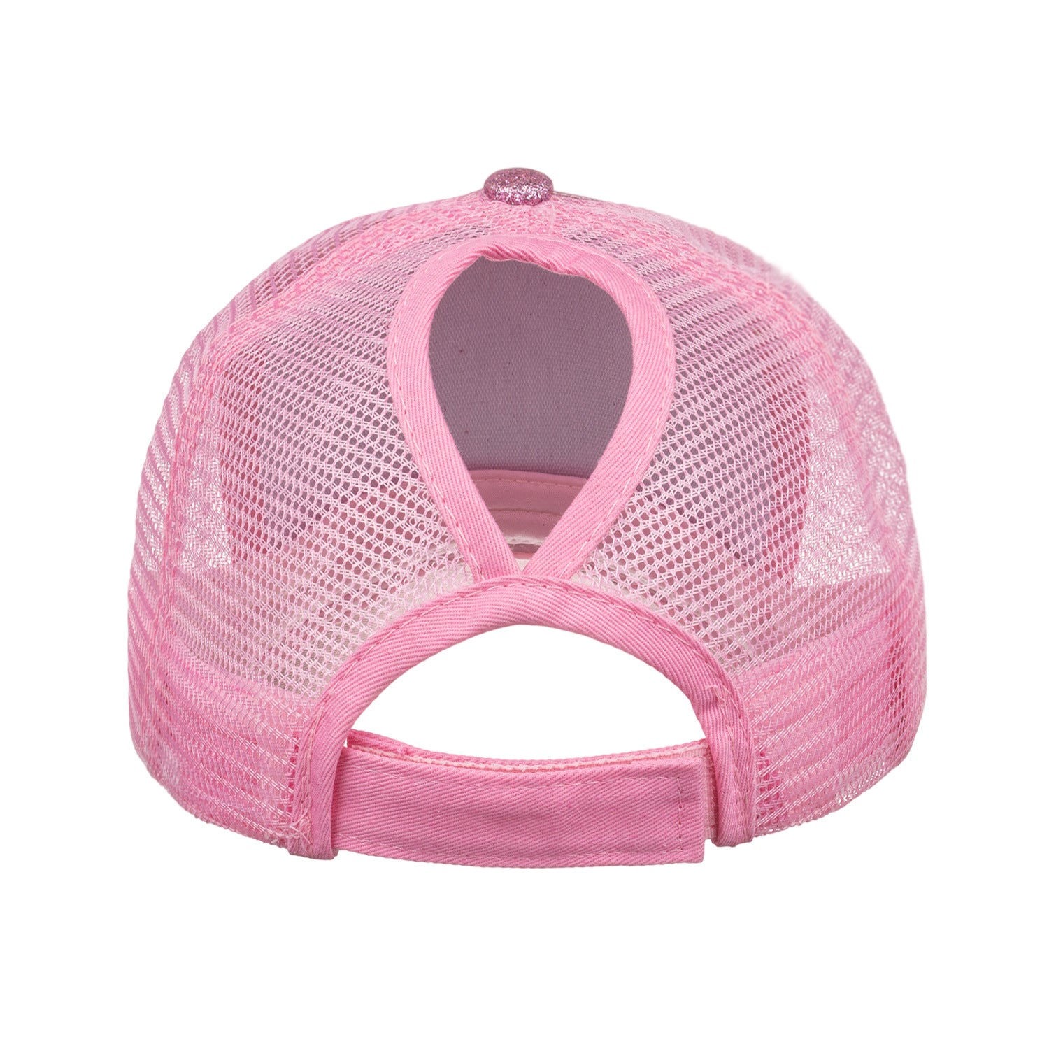 Wholesale new multi-color bright pink ponytail baseball cap ponytail net cap